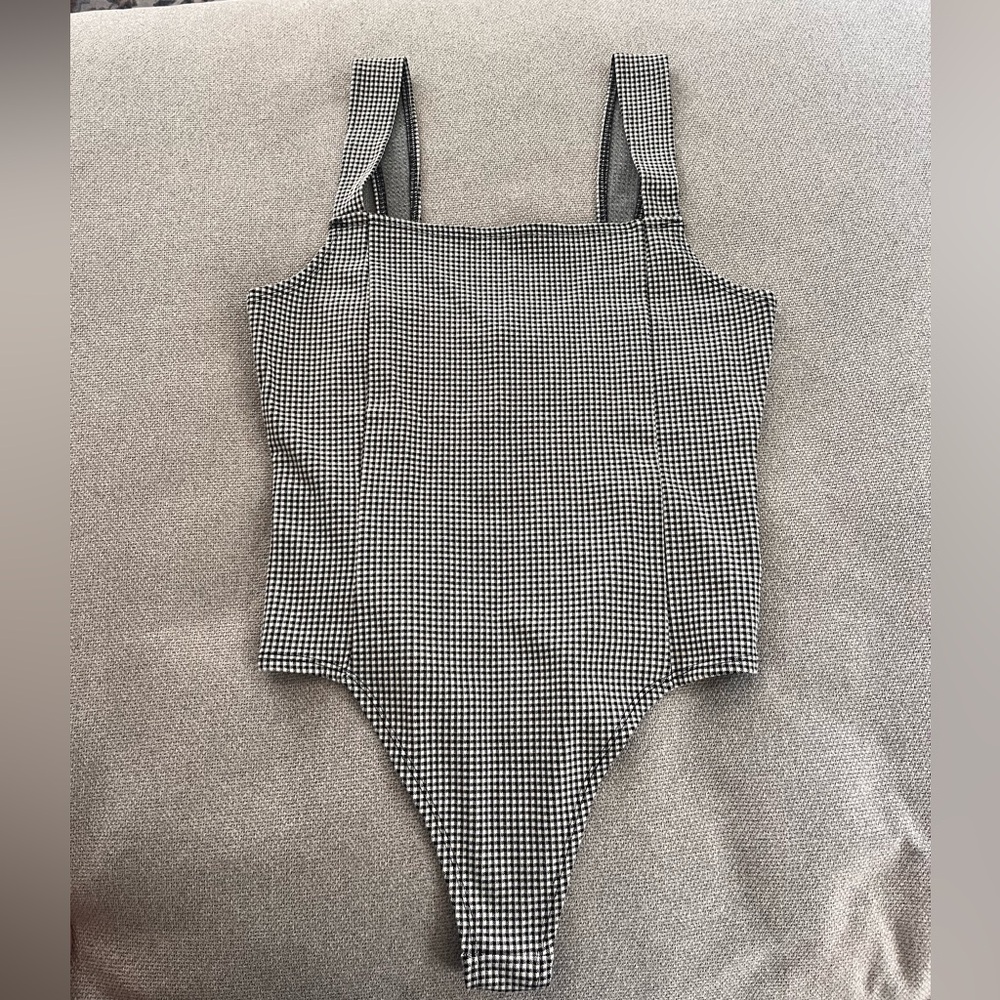 Amuse Society Checkered Bodysuit